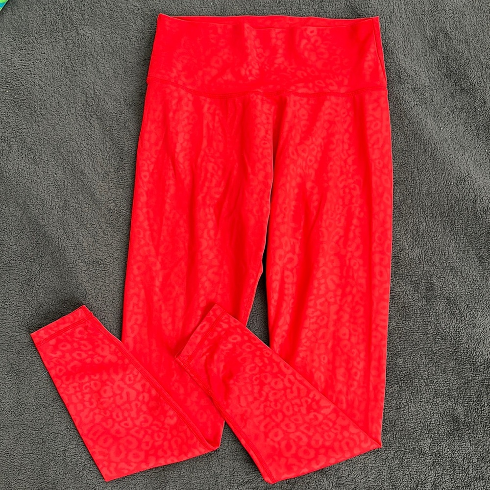 Buffbunny Collection Red Rebel leggings - leopard print
